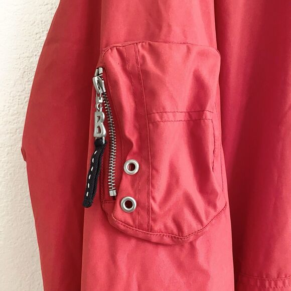 Bogner Winter Ski Red Bomber Snowboard Zipper Pocket Jacket Men's Sz 46 Vintage - Picture 13 of 16